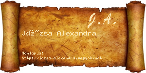 Józsa Alexandra névjegykártya